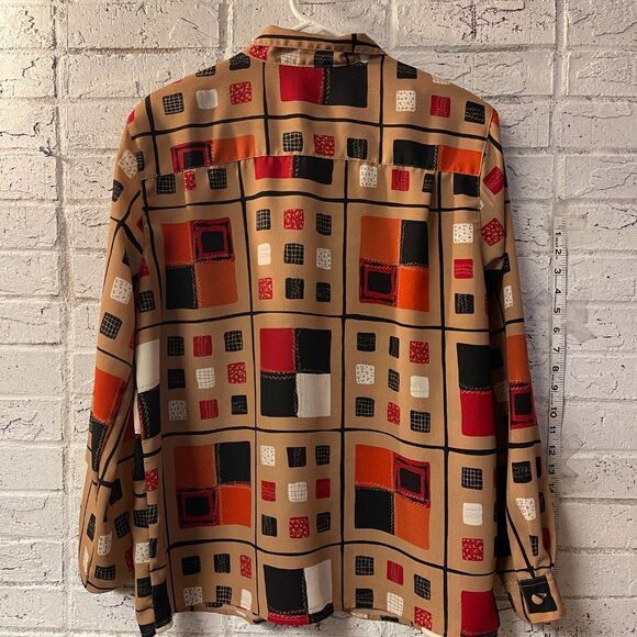 Alfred Dunner Retro Long Pleated Front Sleeve Blouse Plus Size Curvy 18 - Picture 6 of 10